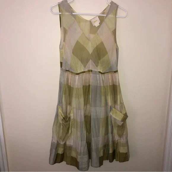 Maeve | Dresses | Anthropologie Maeve Green Plaid Tank Dress | Poshmark